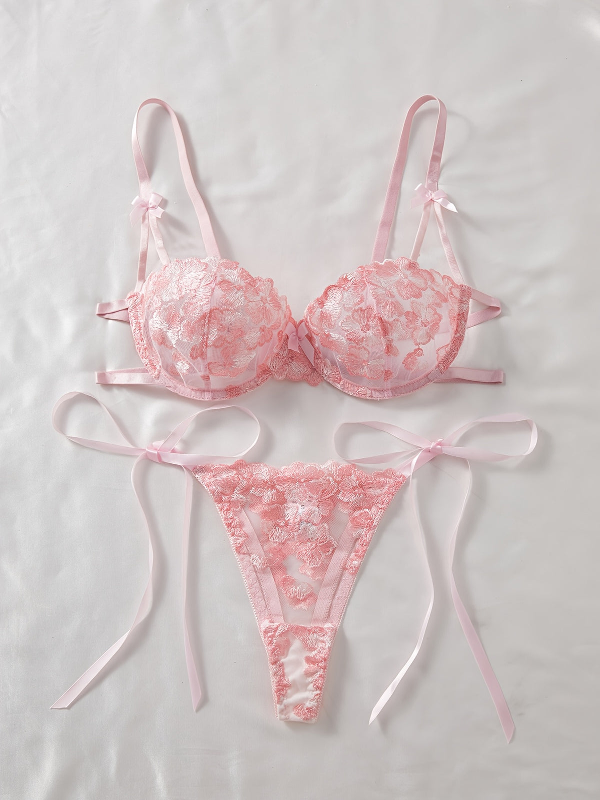 Lucia Lavender Mesh Set - Pink