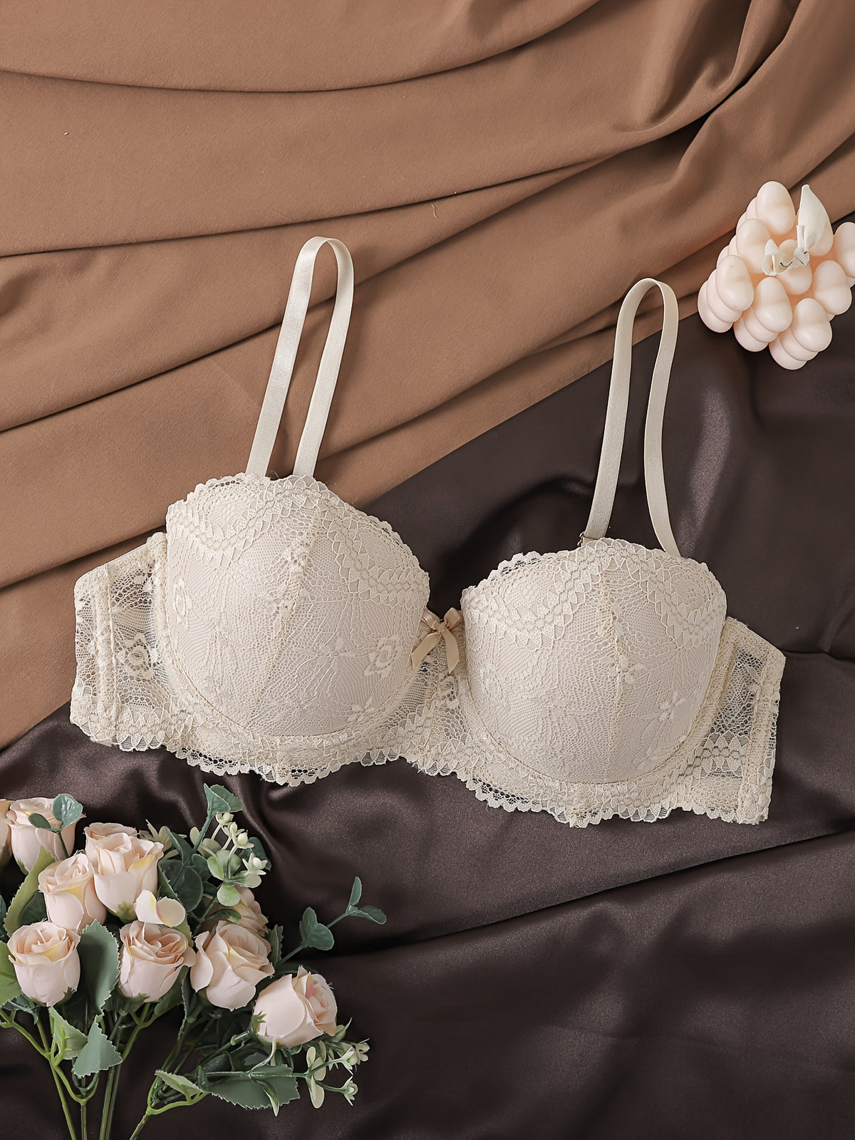 Ivory Lace Underwire Bra
