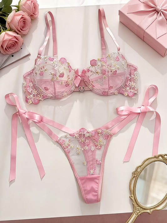 Luna Ribbon Embroidered Set