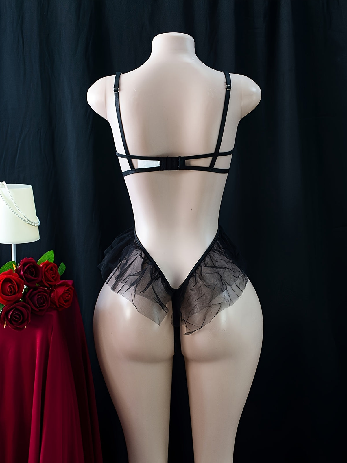 Midnight Embroidered Bodysuit
