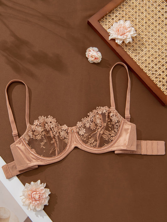 Aurea Floral Embroidered Bra
