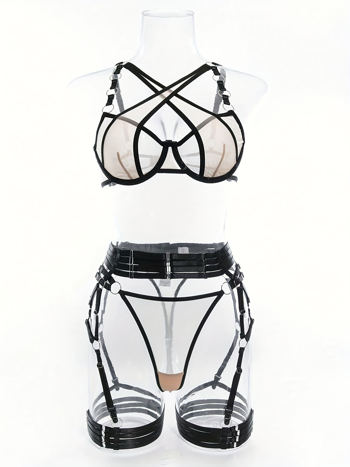 Nocturne Strappy Garter Set