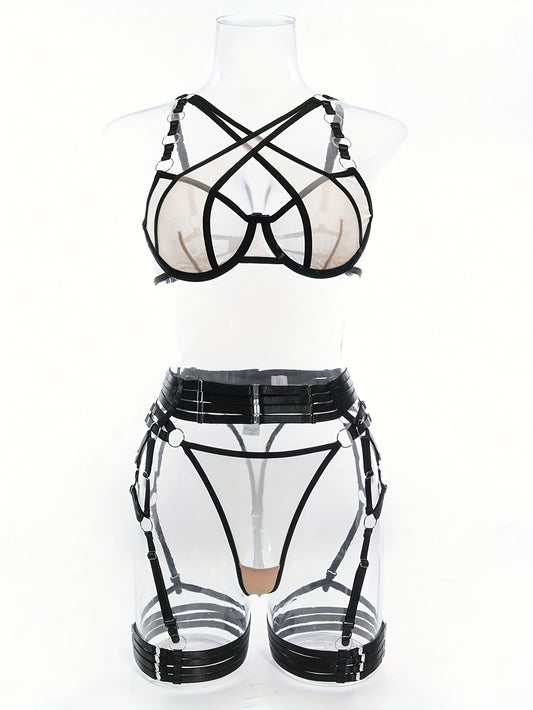 Nocturne Strappy Garter Set