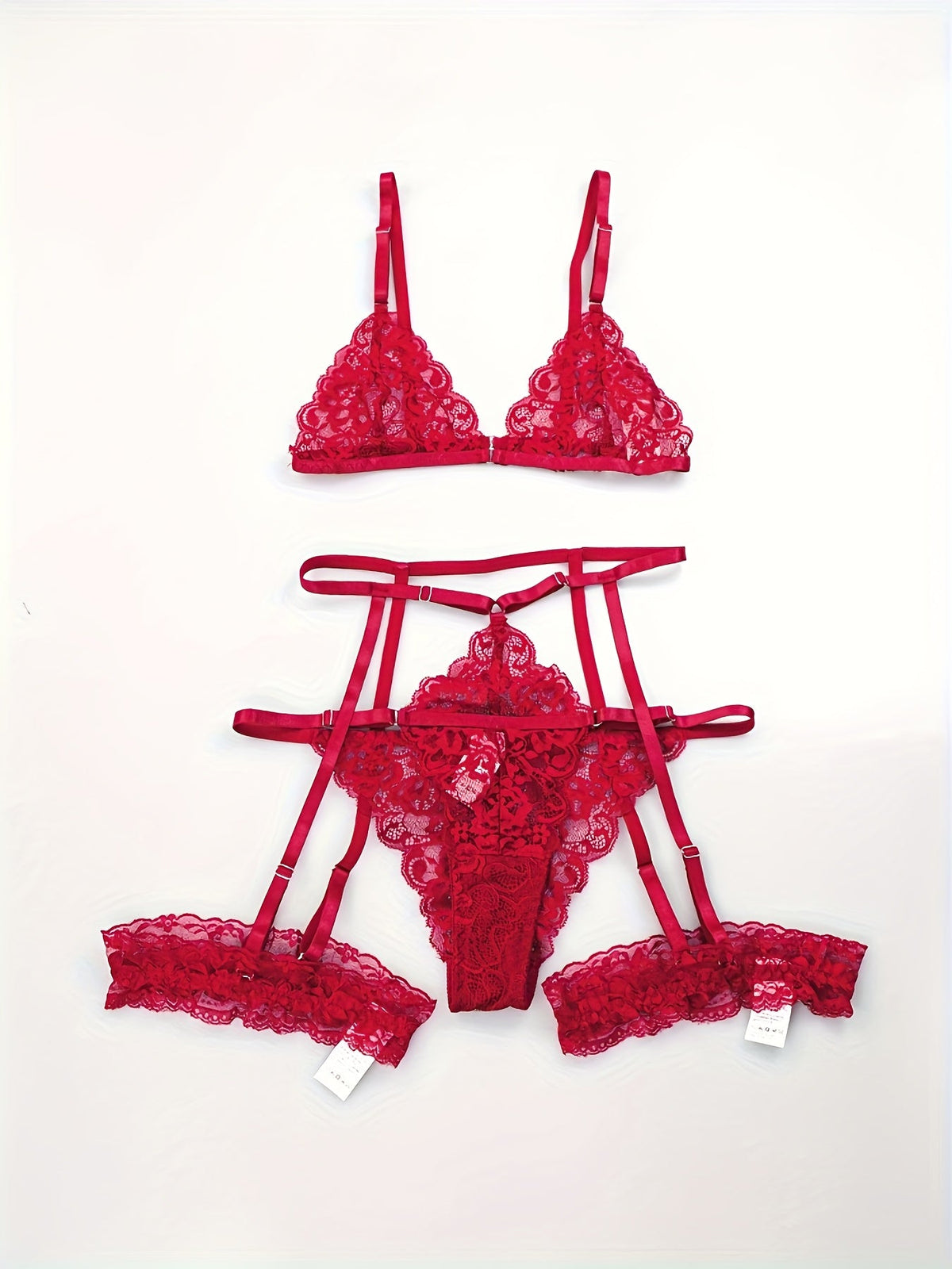 Aurea Wine Lace Garter Set product image